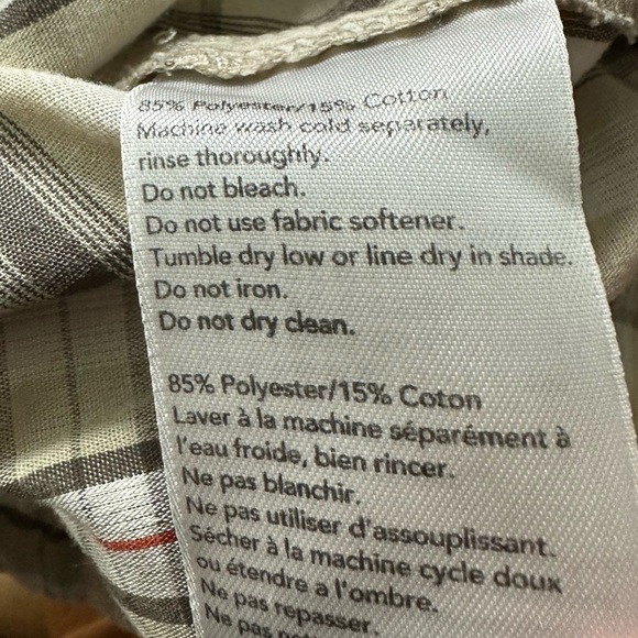 Outdoor Research Men’s Plaid Button Up Shirt | Cream and Black | Size Large - Picture 4 of 5